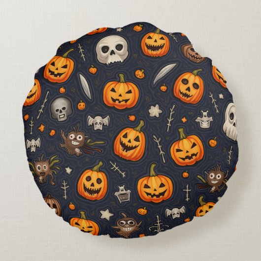 ハロウィーン枕クッション ラウンドクッション (裏面)