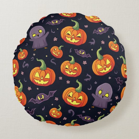 ハロウィーン枕クッション ラウンドクッション (正面)