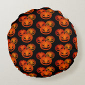 ハロウィーン枕怖いカボチャ ラウンドクッション (裏面)