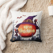 ハロウィーン枕 – パンプキンアンドナイト魔法 クッション (ブランケット)