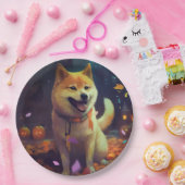 ハロウィーン柴犬カボチャ怖 ペーパープレート (パーティー)