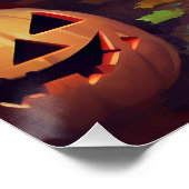 ハロウィーン柴犬カボチャ怖 ポスター (コーナー)