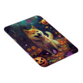 ハロウィーン柴犬カボチャ怖 マグネット (右側)