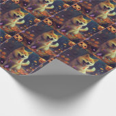 ハロウィーン柴犬カボチャ怖 ラッピングペーパー (角)