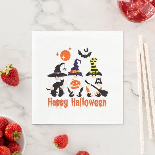 ハロウィーン格言かわいい秋カボチャ秋 スタンダードランチョンナプキン (インサイチュ)