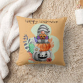 ハロウィーン格言と紅葉 クッション (ブランケット)