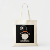 ハロウィーン格言ウィッチホワイトヘアブラックハットトートバ トートバッグ (正面)