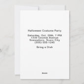 ハロウィーン格言ウィッチホワイトヘアブラックハット招待状 シーズンカード (裏面)