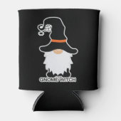 ハロウィーン格言ウィッチホワイトヘアブラックハット 缶クーラー (正面)