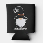 ハロウィーン格言ウィッチホワイトヘアブラックハット 缶クーラー (裏面)