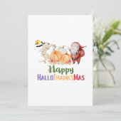 ハロウィーン格言ハッピーハロサンキューマスサンクスギビング 招待状 (スタンド正面)