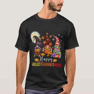 ハロウィーン格言ハッピーハロサンキューマスサンクスギビング Tシャツ