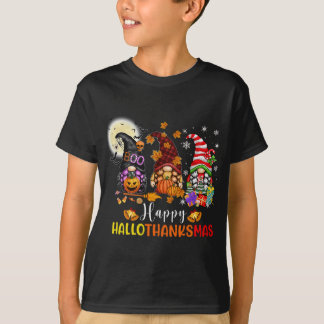 ハロウィーン格言ハッピーハロサンキューマスサンクスギビング Tシャツ
