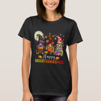 ハロウィーン格言ハッピーハロサンキューマスサンクスギビング Tシャツ