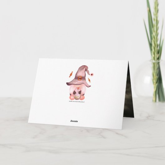 ハロウィーン格言フルムーンファミリーホリデイ カード (裏面)