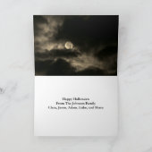 ハロウィーン格言フルムーンファミリーホリデイ カード (内部)