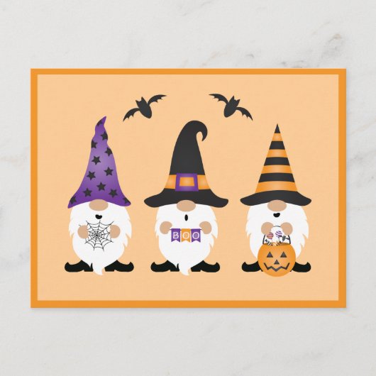 ハロウィーン格言紫オレンジ ポストカード (正面)