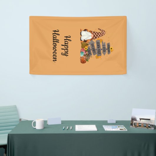 ハロウィーン格言,秋，カボチャ，ハローウィンパーティ 横断幕 (トレードショー)