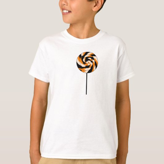 ハロウィーン棒つきキャンデーキッズシャツ Tシャツ (正面)