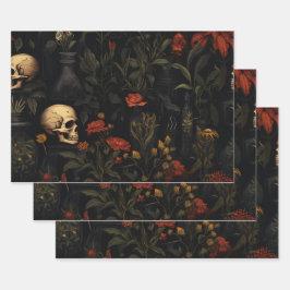 ハロウィーン植物模様 ラッピングペーパーシート