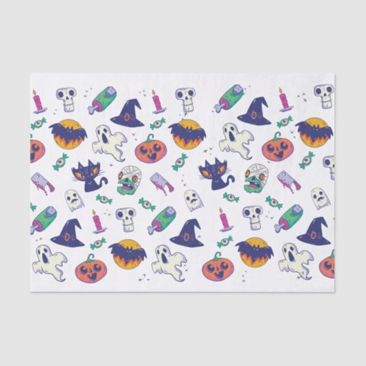 ハロウィーン模様の装飾 薄葉紙 (正面)