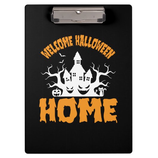 ハロウィーン歓迎 ハロウィーン ホーム バースデー クリップボード (正面)