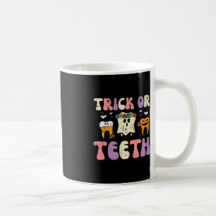 ハロウィーン歯科医のトリックまたは歯の歯の費用 コーヒーマグカップ