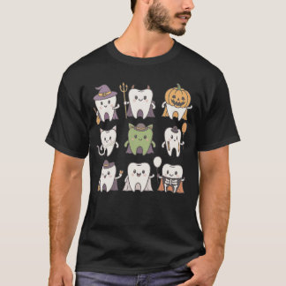 ハロウィーン歯科医ウィッチース歯科チームコスチューム私 Tシャツ