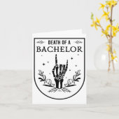 ハロウィーン死の独身新郎グロムスマンゴシック カード (黄色い花)