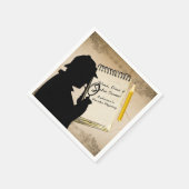 ハロウィーン殺人謎パーティーヴィンテージパーソナライズ スタンダードカクテルナプキン (角)