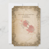 ハロウィーン殺人謎パーティーヴィンテージ書道 招待状 (裏面)