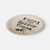 ハロウィーン毒スパイダー毒スカルと骨 ペーパープレート (アングル)