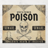 ハロウィーン毒デコール、薬用ラベルボトル リキュールボトルラベル (シングルラベル)