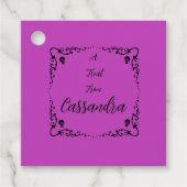 ハロウィーン毒パーソナライズされた紫 フェイバータグ (正面)