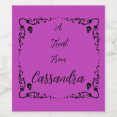 ハロウィーン毒パーソナライズされた紫 ワインラベル (シングルラベル)