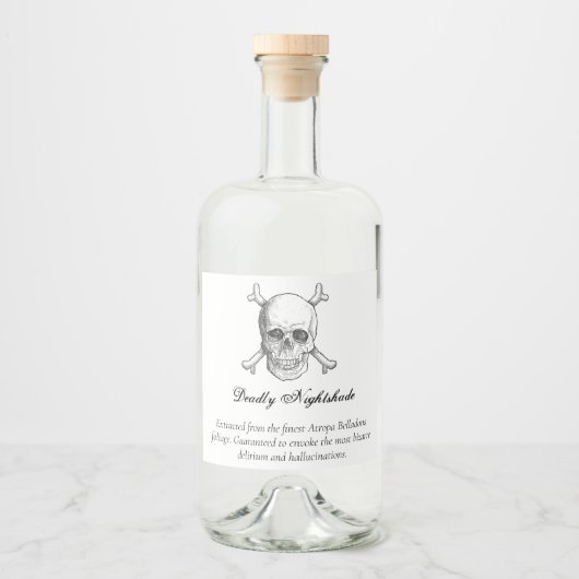 ハロウィーン毒 リキュールボトルラベル (正面)