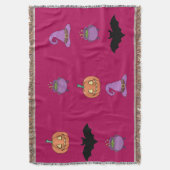 ハロウィーン毛布 – 居心地の良い不気味夜" スローブランケット (正面縦)