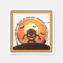 ハロウィーン毛深い小さなモンスターのトリックまたはトリート