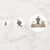 ハロウィーン水彩キャラクターテーブル散布 コンフェッティ (裏面)