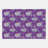 ハロウィーン水彩パターンスカルフローラ ラッピングペーパーシート (正面3)