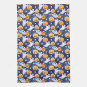 ハロウィーン水彩パターン キッチンタオル (縦)