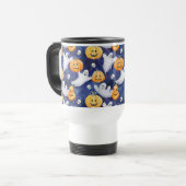 ハロウィーン水彩パターン トラベルマグ (正面左)