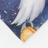 ハロウィーン水彩パターン フリースブランケット (角)