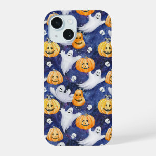 ハロウィーン水彩パターン iPhone 15ケース