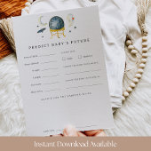 ハロウィーン水晶球赤ちゃんシャワー予測カード 招待状