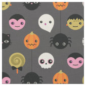 ハロウィーン水玉模様パターン ファブリック (クローズアップ)