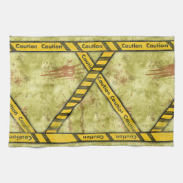 ハロウィーン注意点字実験室 キッチンタオル