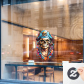 ハロウィーン海賊スカル ウィンドウサイン (カフェ窓)