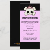 ハロウィーン海賊プリンセス招待状 招待状 (正面/裏面)