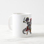 ハロウィーン海賊恐竜のスケルトン コーヒーマグカップ (正面左)